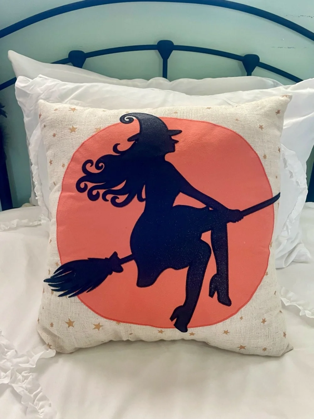 Hocus Pocus Inspired Halloween Pillow Set | Witch Silhouette & reversible lumbar